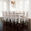 Prostokątny stół do salonu z krzesłami, wybierz wymiar, ilość krzeseł i kolorystykę