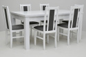 Prostokątny stół do salonu z krzesłami, wybierz wymiar, ilość krzeseł i kolorystykę