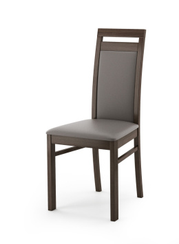 Drewniane krzesło z tapicerowanym oparciem i siedziskiem TS-27