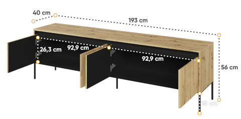 Szafka rtv dąb artisan, trend 06, szafka pod telewizor
