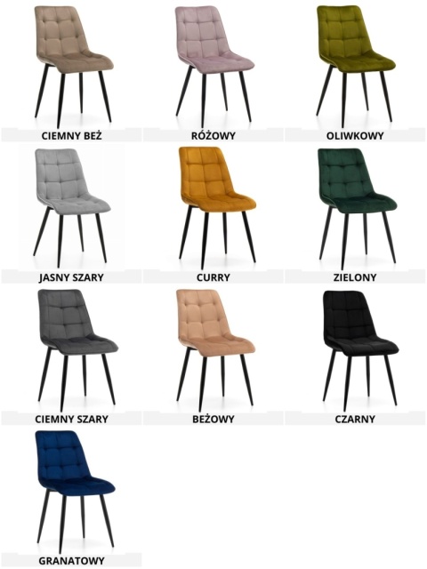 Funkcjonalny, rozkładany stół Igor lam oraz krzesła Welur