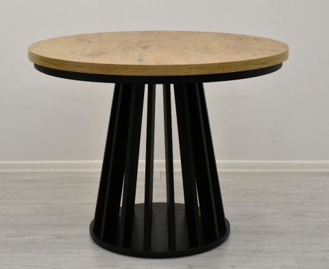 Okrągły, rozkładany stół Lamel Fit z maskownicą