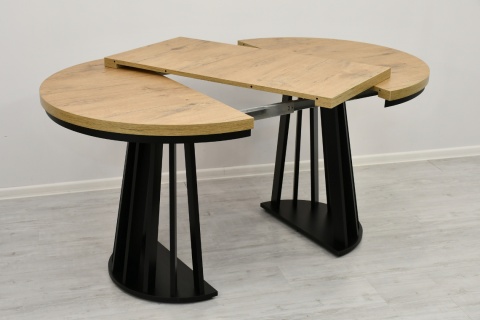Okrągły, rozkładany stół Lamel Fit z maskownicą