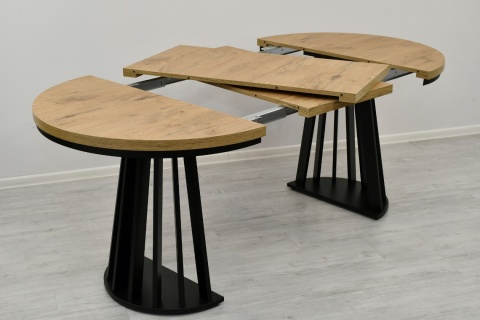 Okrągły, rozkładany stół Lamel Fit z maskownicą
