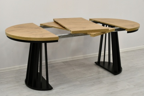 Okrągły, rozkładany stół Lamel Fit z maskownicą