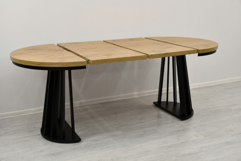 Okrągły, rozkładany stół Lamel Fit z maskownicą
