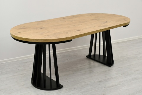 Okrągły, rozkładany stół Lamel Fit z maskownicą