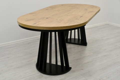 Okrągły, rozkładany stół Lamel Fit z maskownicą
