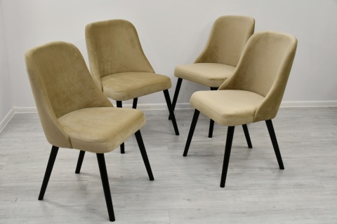 Okrągły stół z lamelami i maskownicą Lamel Fit oraz krzesła K-78