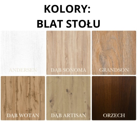 Rozkładany, okrągły stół Poli 4 oraz 4 krzesła Divo 4