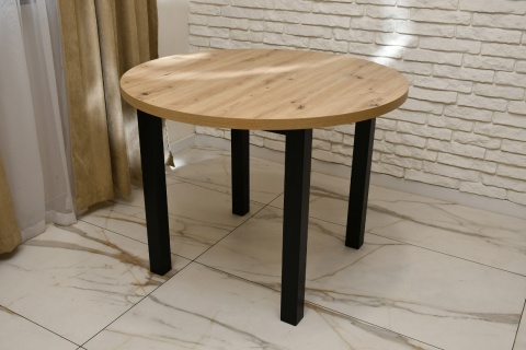 Rozkładany, okrągły stół Poli 4 oraz 4 krzesła Divo 4