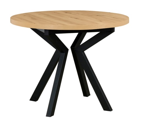 Loftowy, okrągły stół Ikon 8 fi 100 do 180 cm