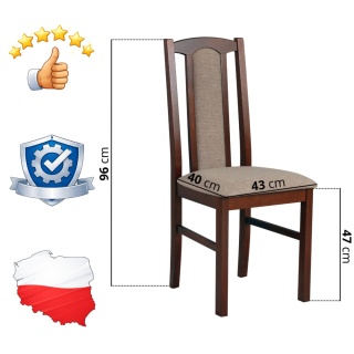 Drewniane krzesło Bos 7, krzesło do jadalni, krzesło do kuchni