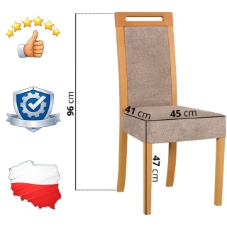 Efektowne, tapicerowane krzesło Roma 5