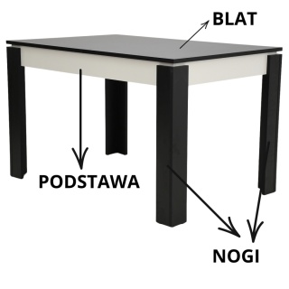 Prostokątny stół S-44pcb wybór wymiaru i kolorystyki