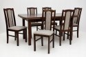 Stół Wenus 5 90x160 rozkładany do 200 + 6 krzeseł Bos 7 (WYBIERZ ILOŚĆ KRZESEŁ I KOLORYSTYKĘ)