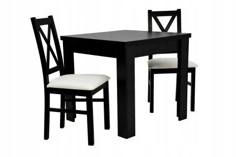 Kwadratowy stół do salonu S-44 oraz krzesła K-22 (wybierz wymiar, kolorystykę i liczbę krzeseł)