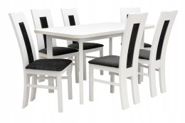 Stół Wenus 2P 80/140 rozkładany do 180 + 6 krzeseł K-41