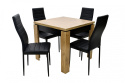 Kwadratowy stół S-44p 70/70 do 150 oraz 4 krzesła K-90c